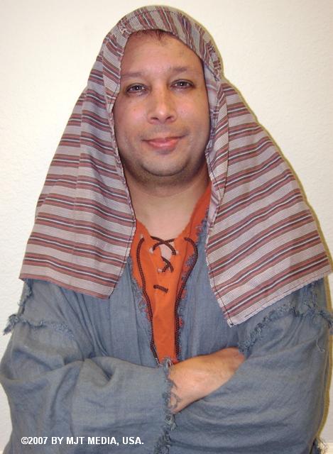 Michael as the 'Neighbor' in the play, 'Aladdin and His Wonderful, Magical Lamp' at Edison State College in April, 2007.