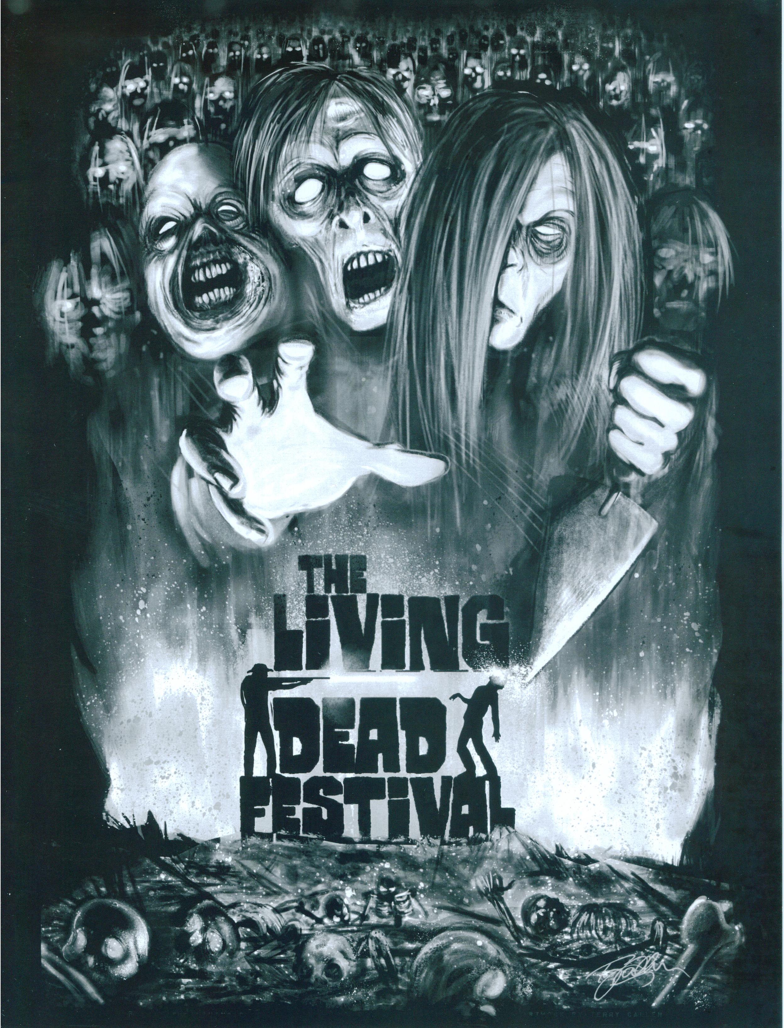 Poster Art for The Living Dead Fest, 2014 created by artist Terry Callen.