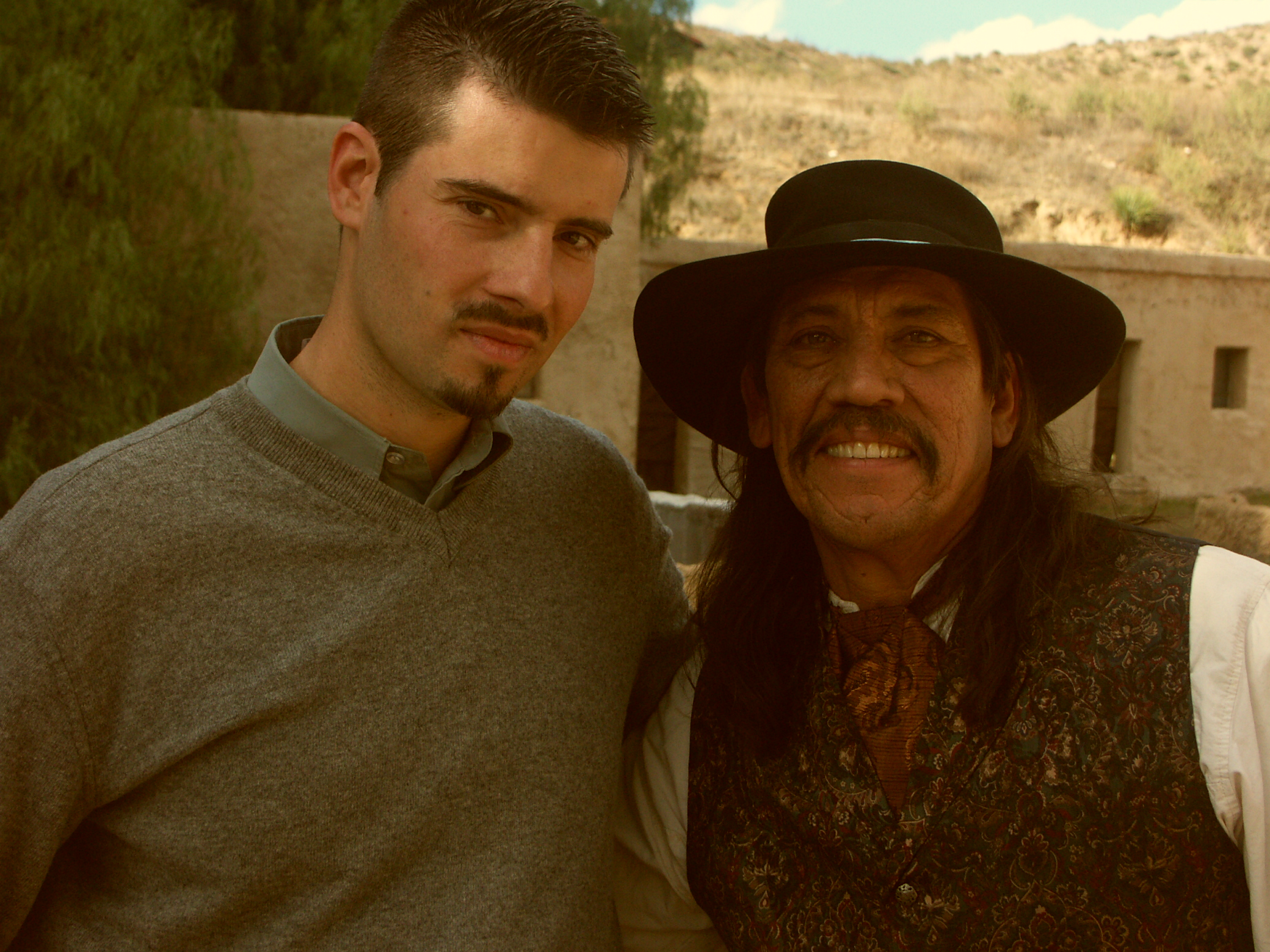 TIAGO MESQUITA and actor DANNY TREJO on set.