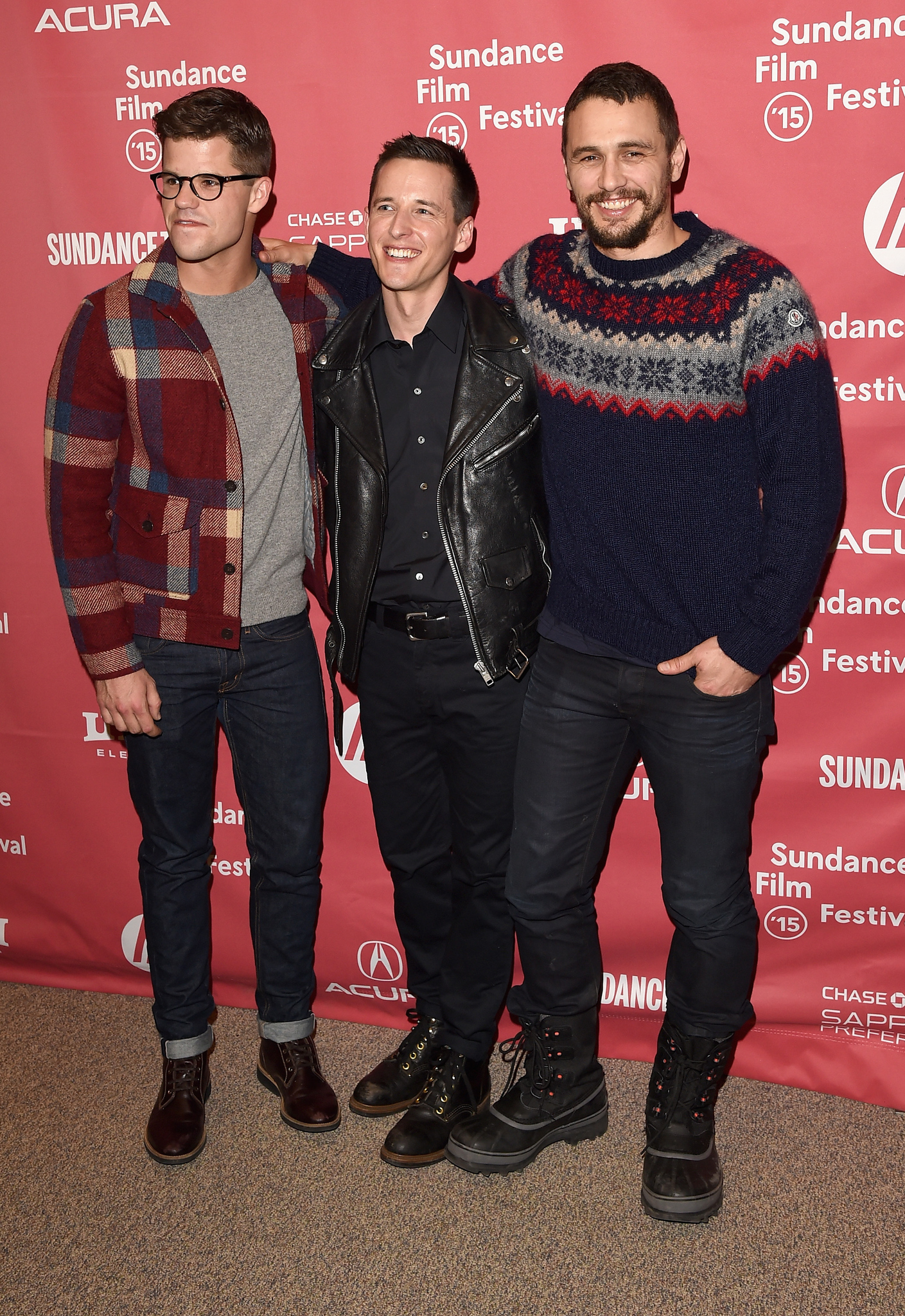 James Franco, Justin Kelly and Charlie Carver at event of I Am Michael (2015)