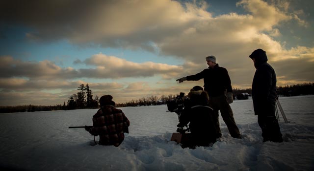 On the set of Blood White.