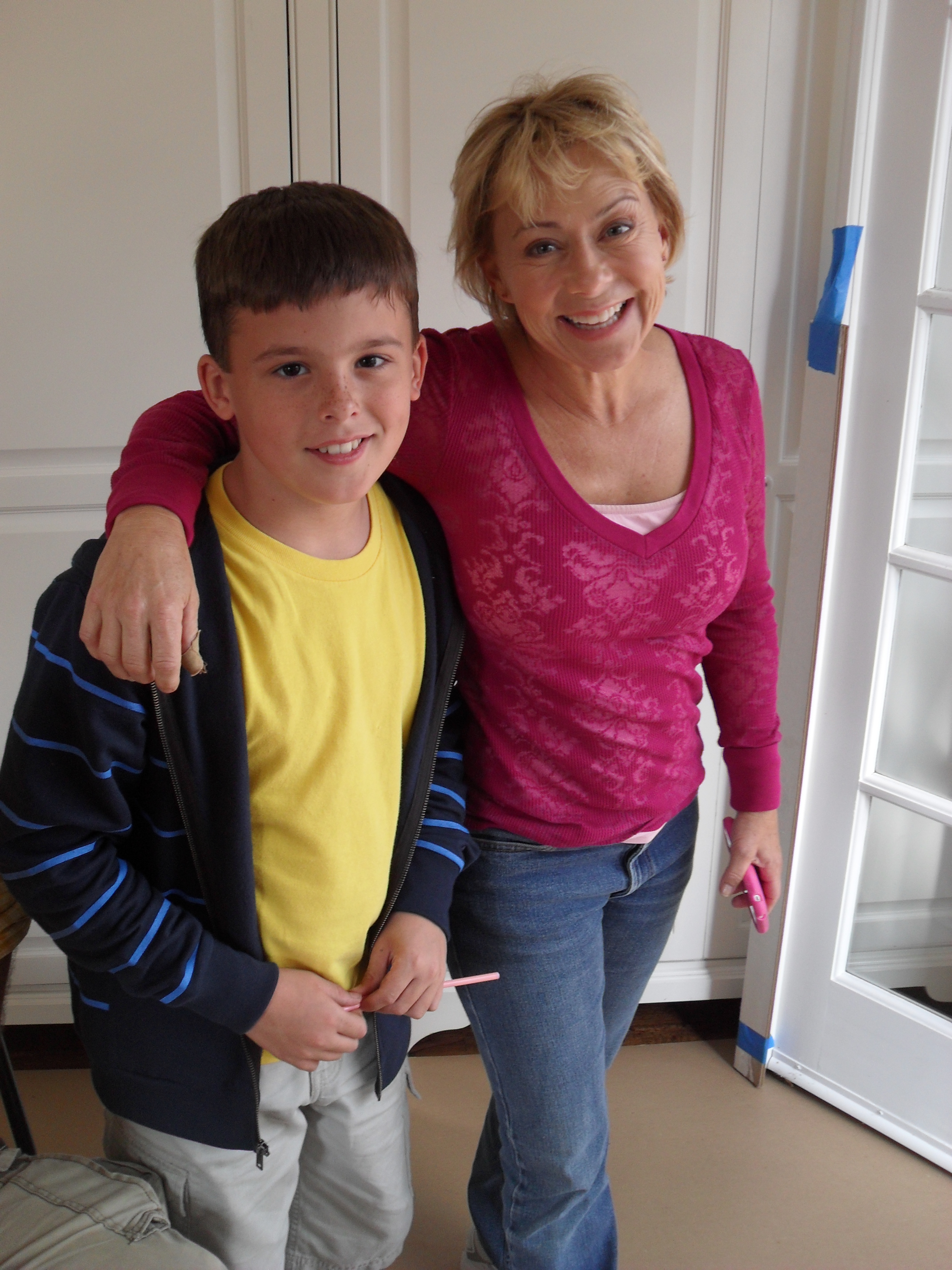 Austin on set with Debi Derriberry for Nat Geo/Geico Commercial.