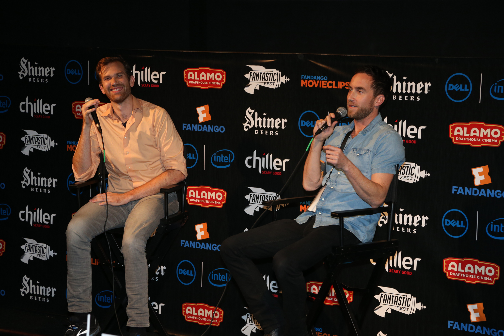 Aaron Moorhead and Justin Benson at event of Spring (2014)