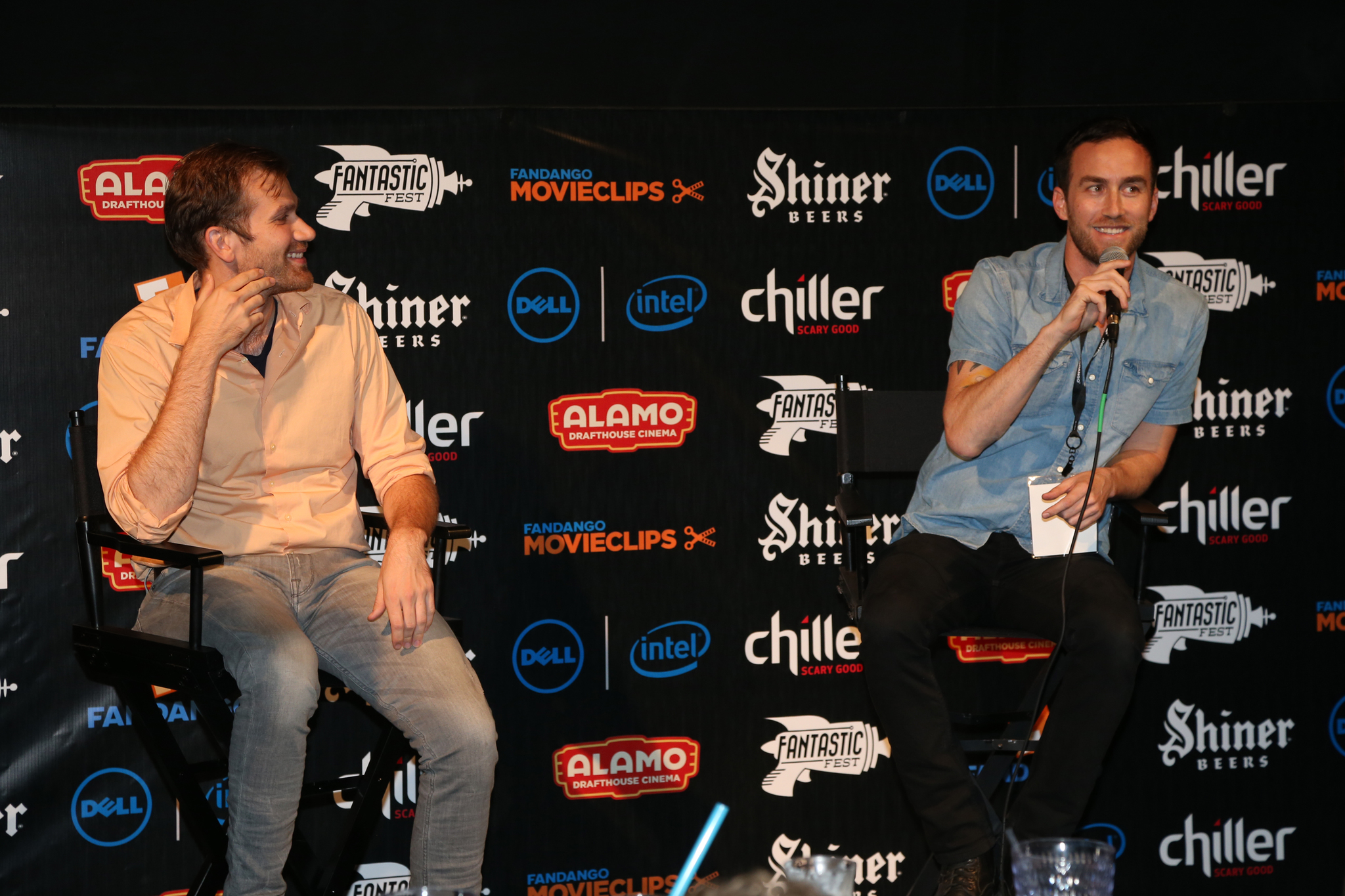 Aaron Moorhead and Justin Benson at event of Spring (2014)