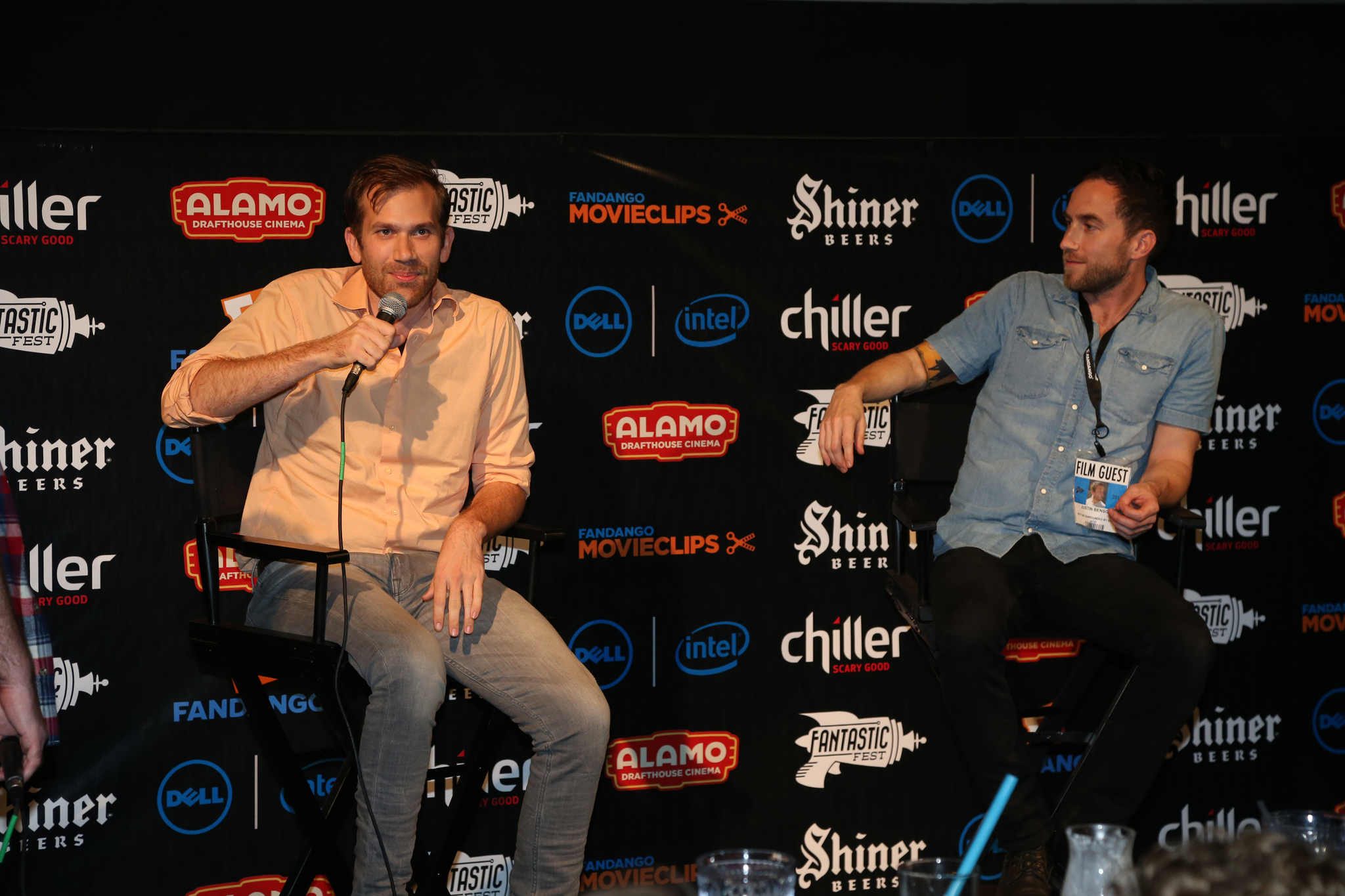 Aaron Moorhead and Justin Benson at event of Spring (2014)