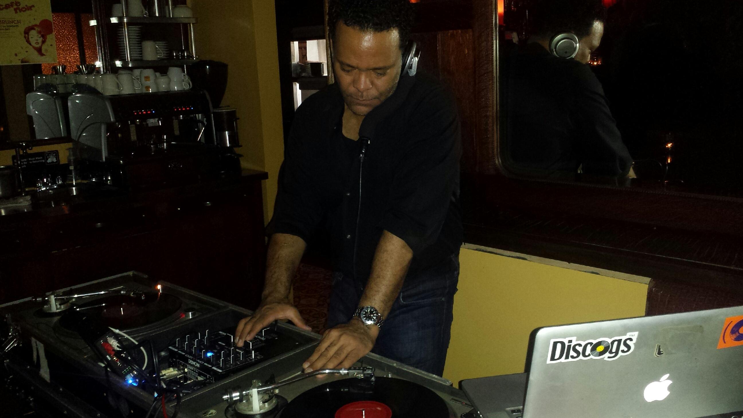 Spinning the SouliciousNYC party at Cafe Noir NYC