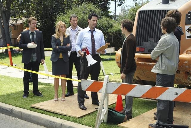 Still of Jonathan Silverman, Spencer Grammer, Josh Randall, Jake McDorman and Jacob Zachar in Greek (2007)