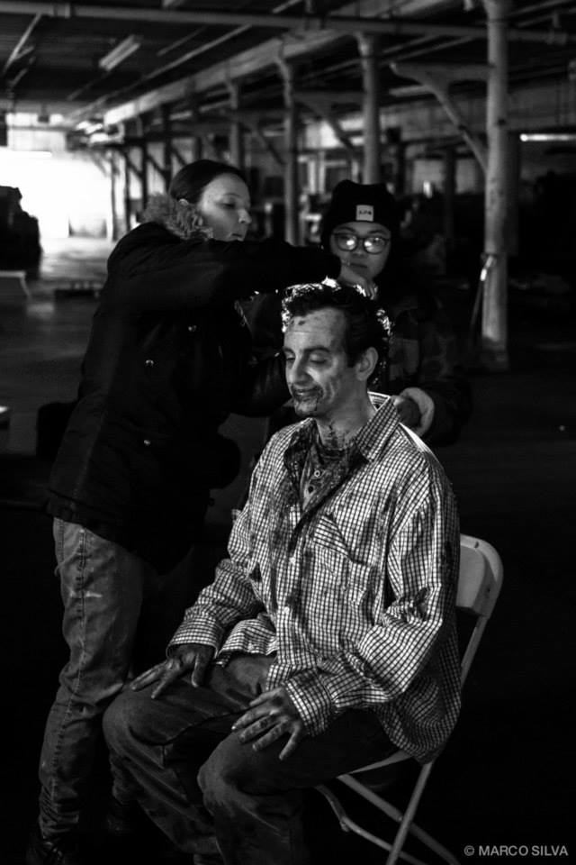 On the set of Zombies vs. Joe Alien.