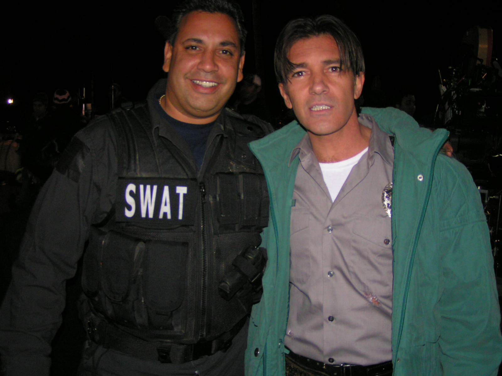 On the set Of My Moms New Boyfriend (To the Left Richard F Law to the Right Antonio Banderas)