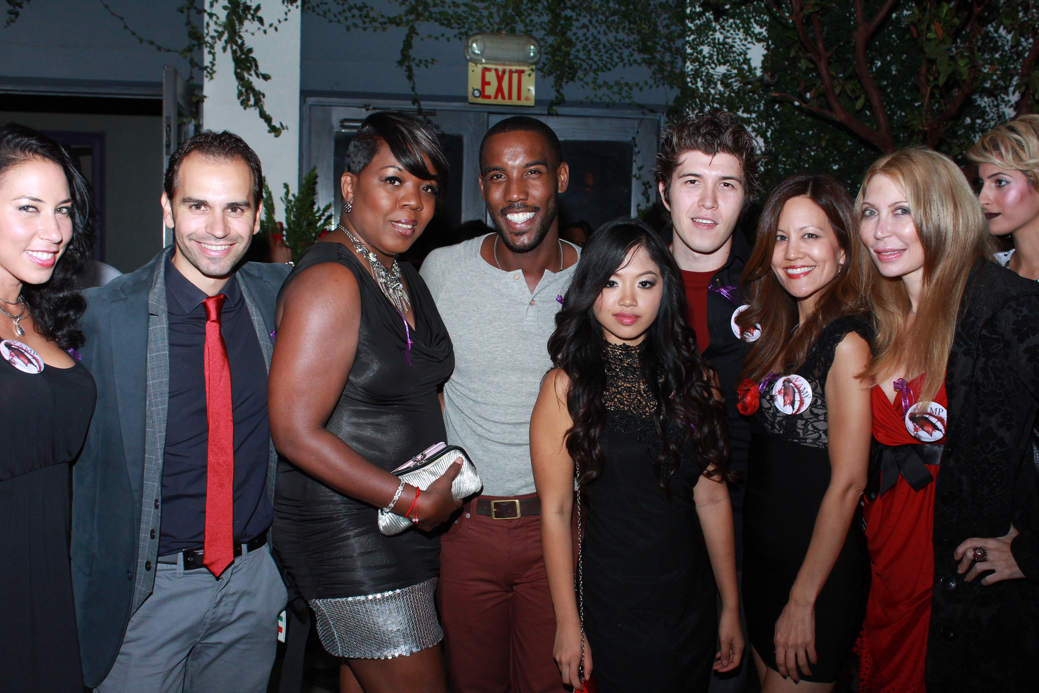 Ernest Pierce with the CAST of VAMP the series MPAA Pre Emmy Party