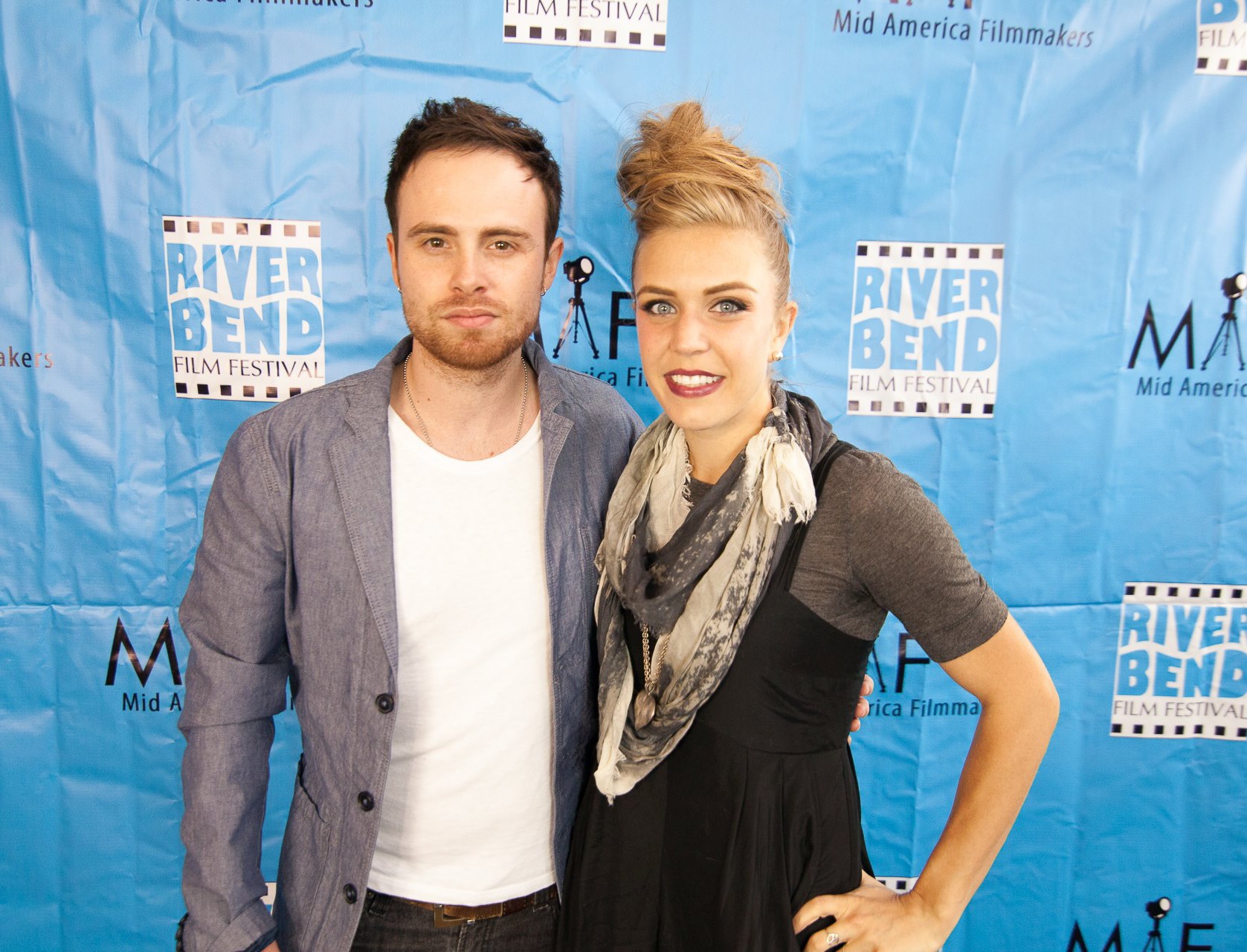 Jordon Hodges and Natalie Stalter at the River Bend Film Festival