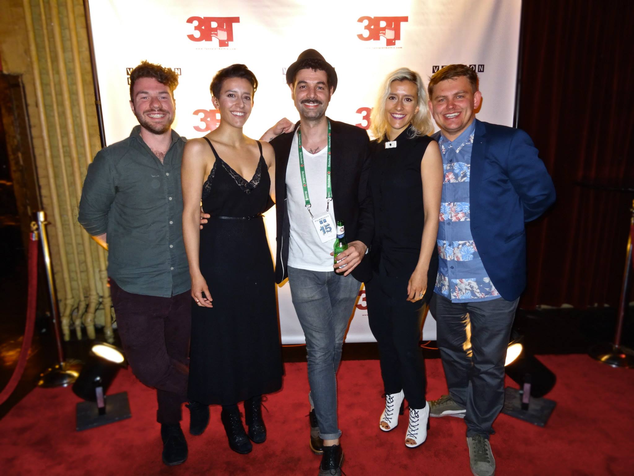 Broken Jam 2014 - Vision Fest 2015 @ Tribeca Cinemas, NYC (Left to Right) Jesse Deganis, Ashley Carvalho, Emanuele Michetti, Kimberly Carvalho, Peter Waluk