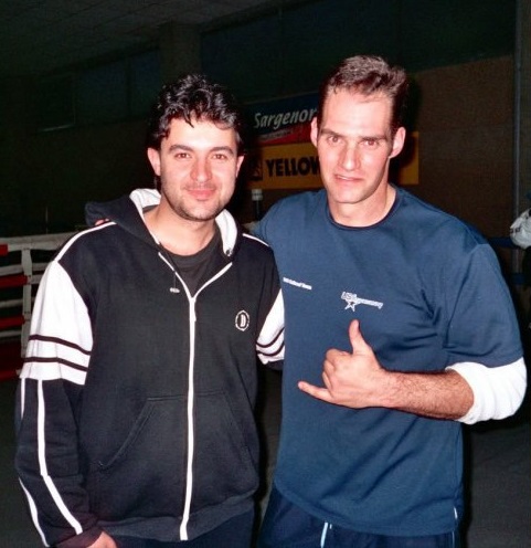 Shero Rauf with his trainer and great stuntman J.J Perry