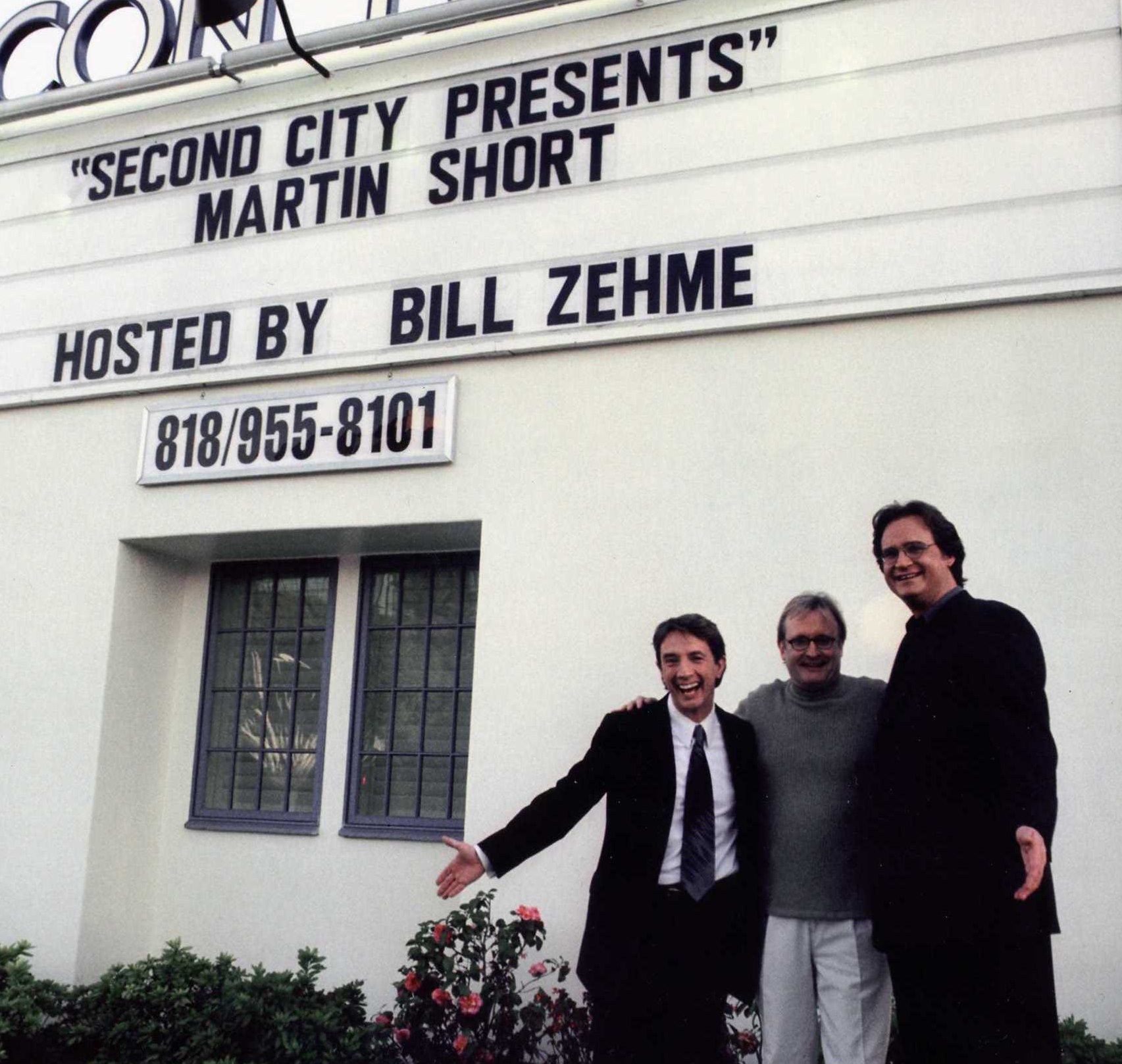Martin Short, John Davies, Bill Zehme at Second City Presents taping