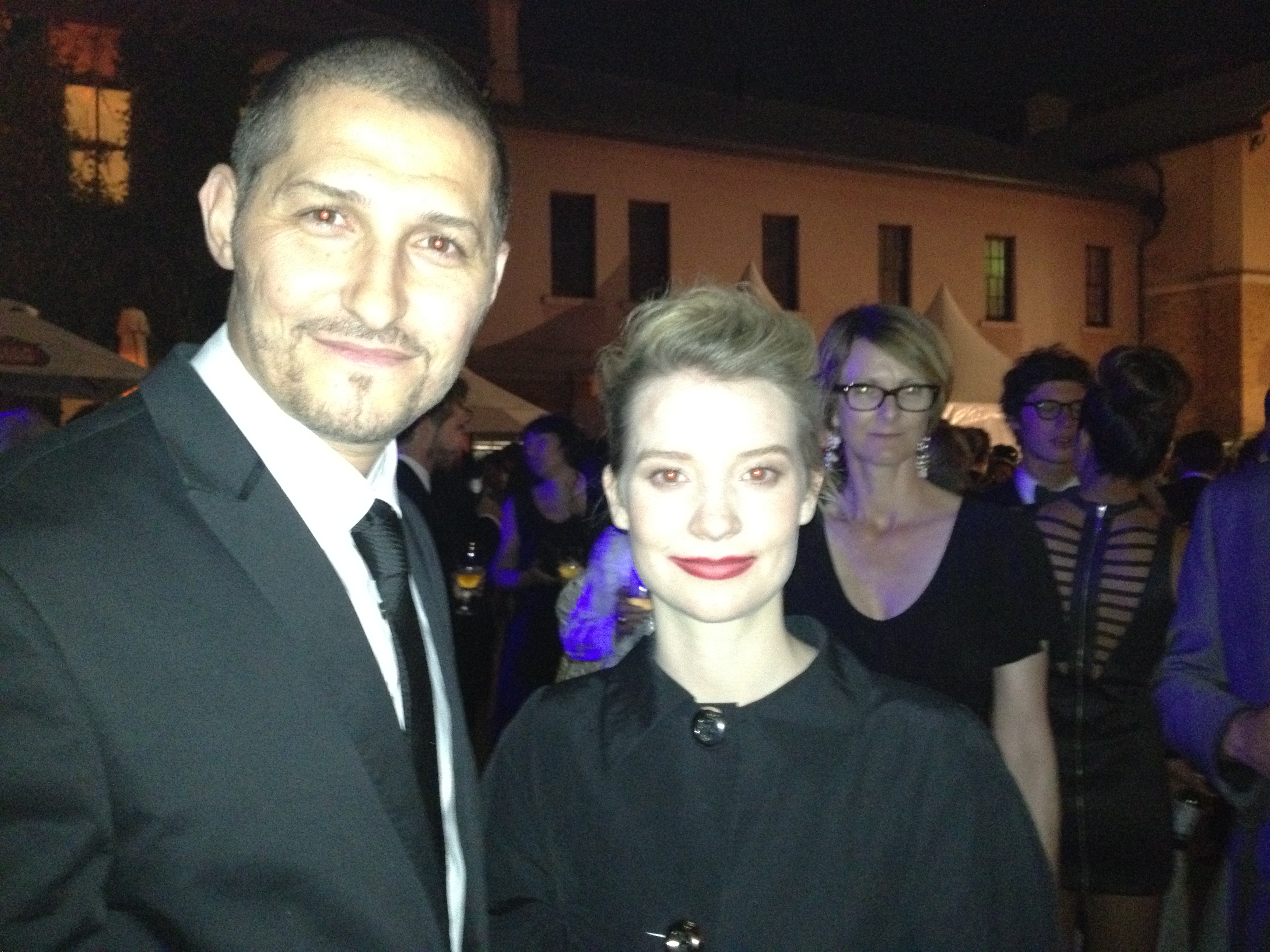 Sam Kanj & Mia Wasikowska at the 1st AACTA Awards 2012