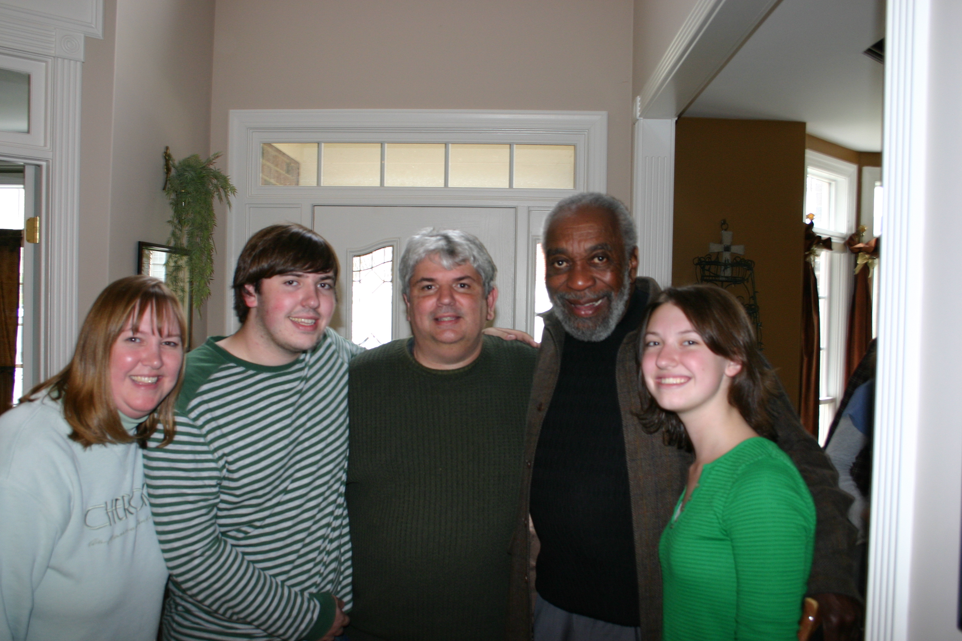 Moody Family with Bill Cobbs on the set of No Limit Kids: Much Ado About Middle School