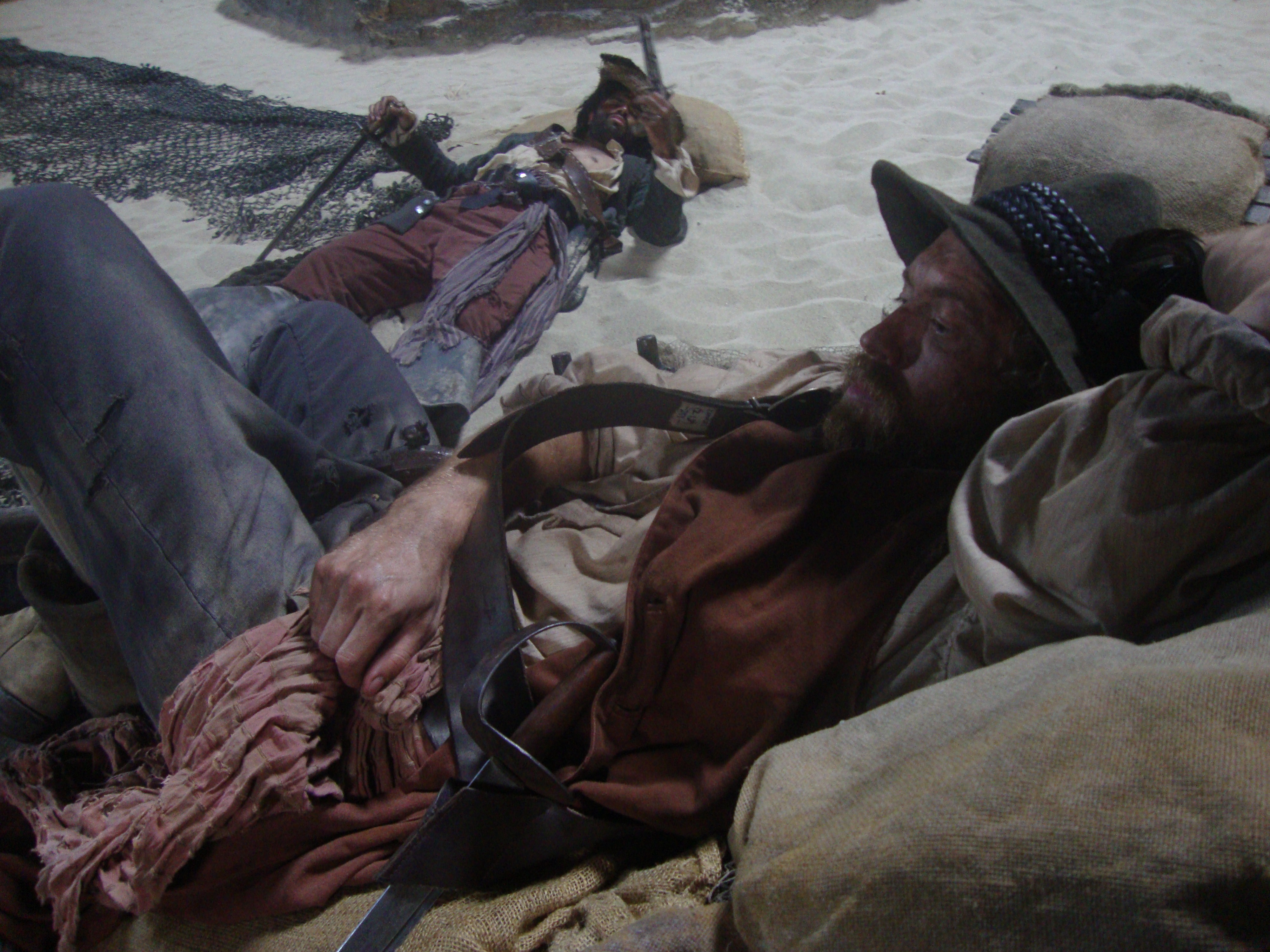 what else is a pirate suppose to do while waiting for Mermaids to bite... Myself & Salomon Passariello lounging on the shores of Mermaids cove - Pirates of The Caribbean 4 