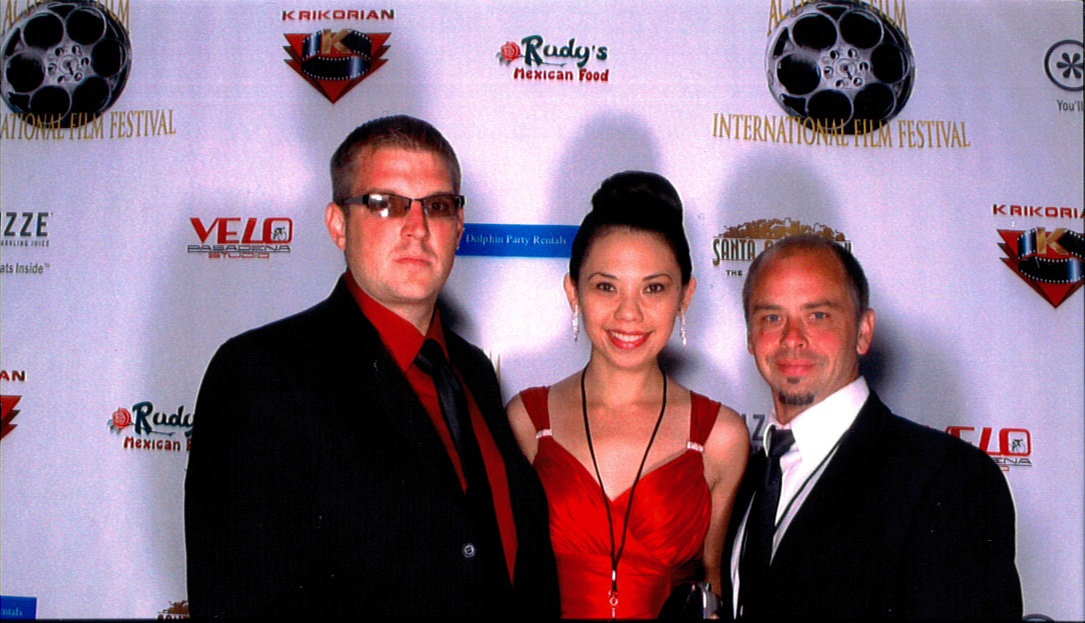 2012 Action on Film Festival Awards Ceremony (from left-right): James Schumacher III, Zarah Rivera, and George Triplett