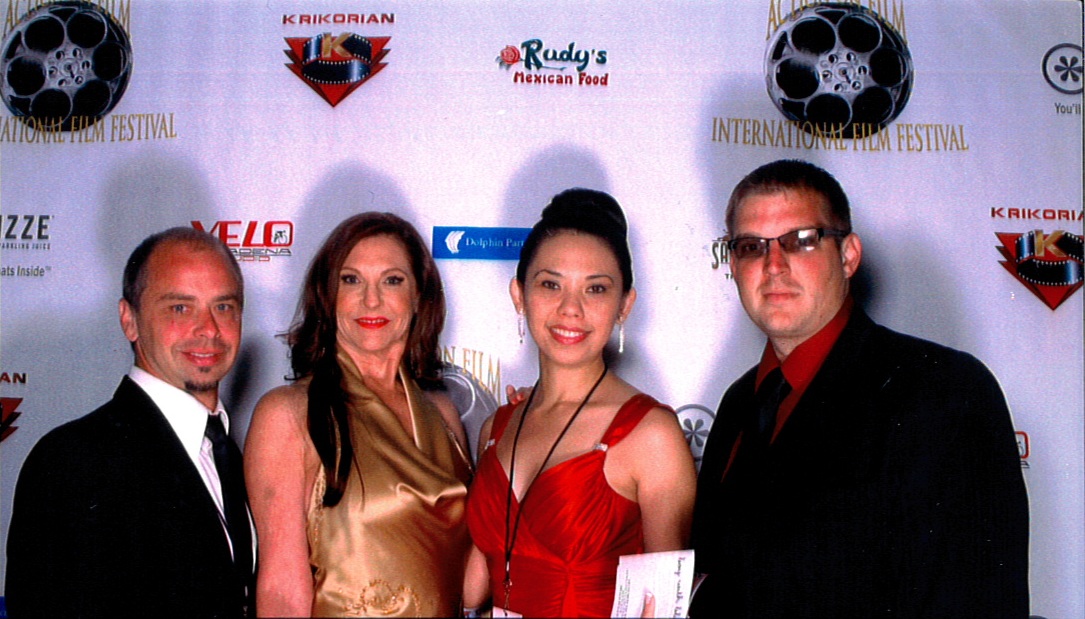 2012 Action on Film Festival Awards Ceremony (from left to right): George Triplett, Debra Lynn Hull, Zarah Rivera and James Schumacher III