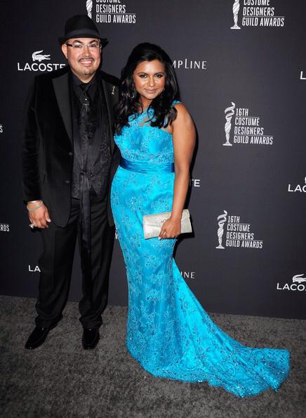 Salvador Perez and Mindy Kaling at the 2013 Costume Designers Guild Awards