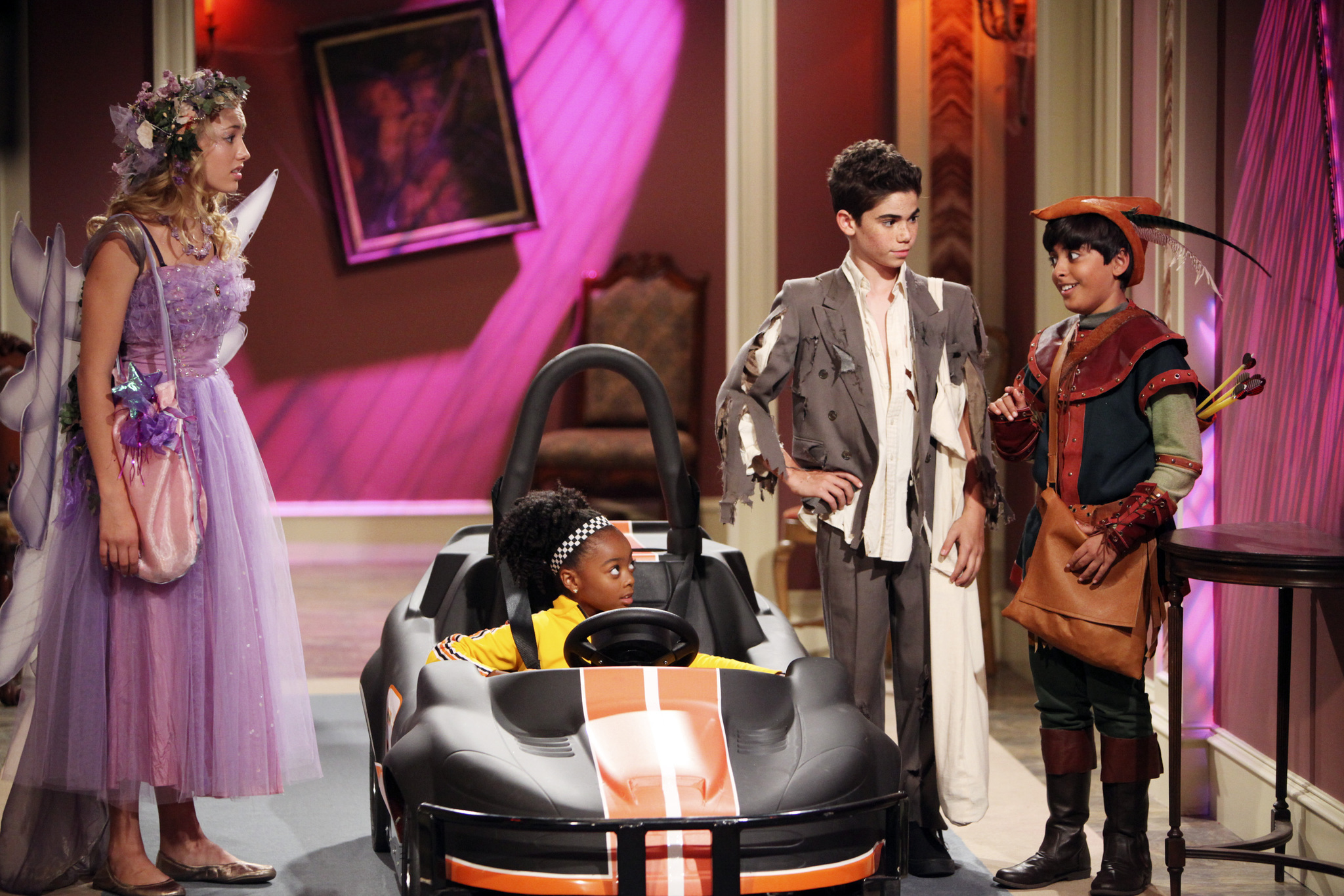 Still of Peyton List, Cameron Boyce, Skai Jackson and Karan Brar in Jessie: The Whining (2012)