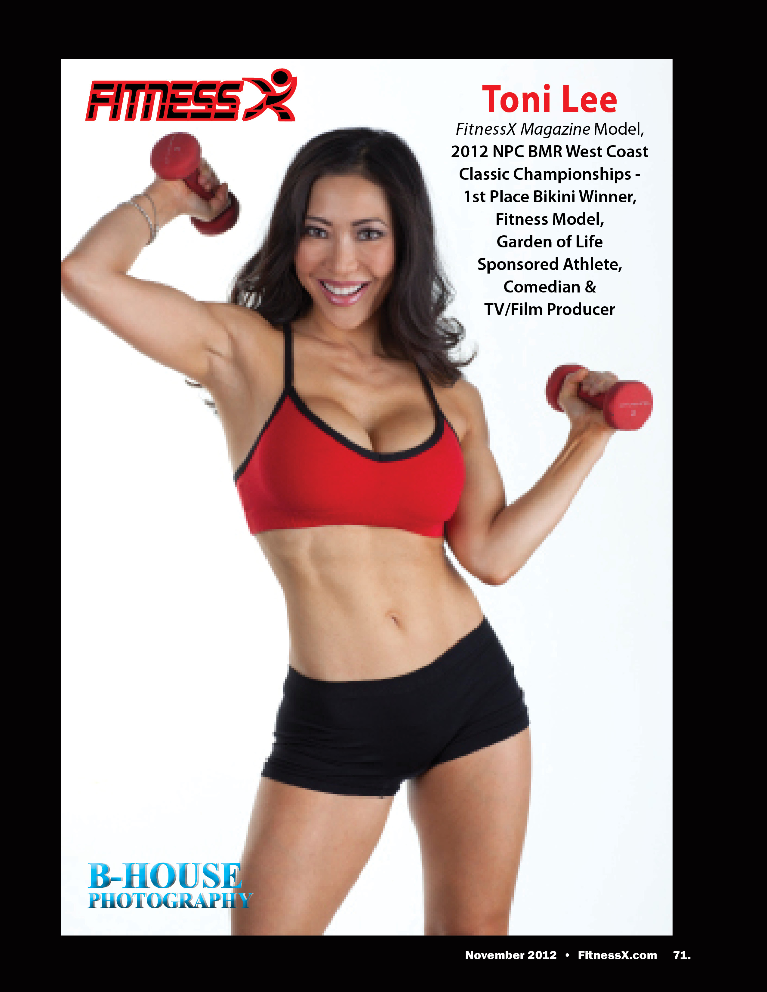 Toni Lee Featured in FitnessX Magazine November 2012