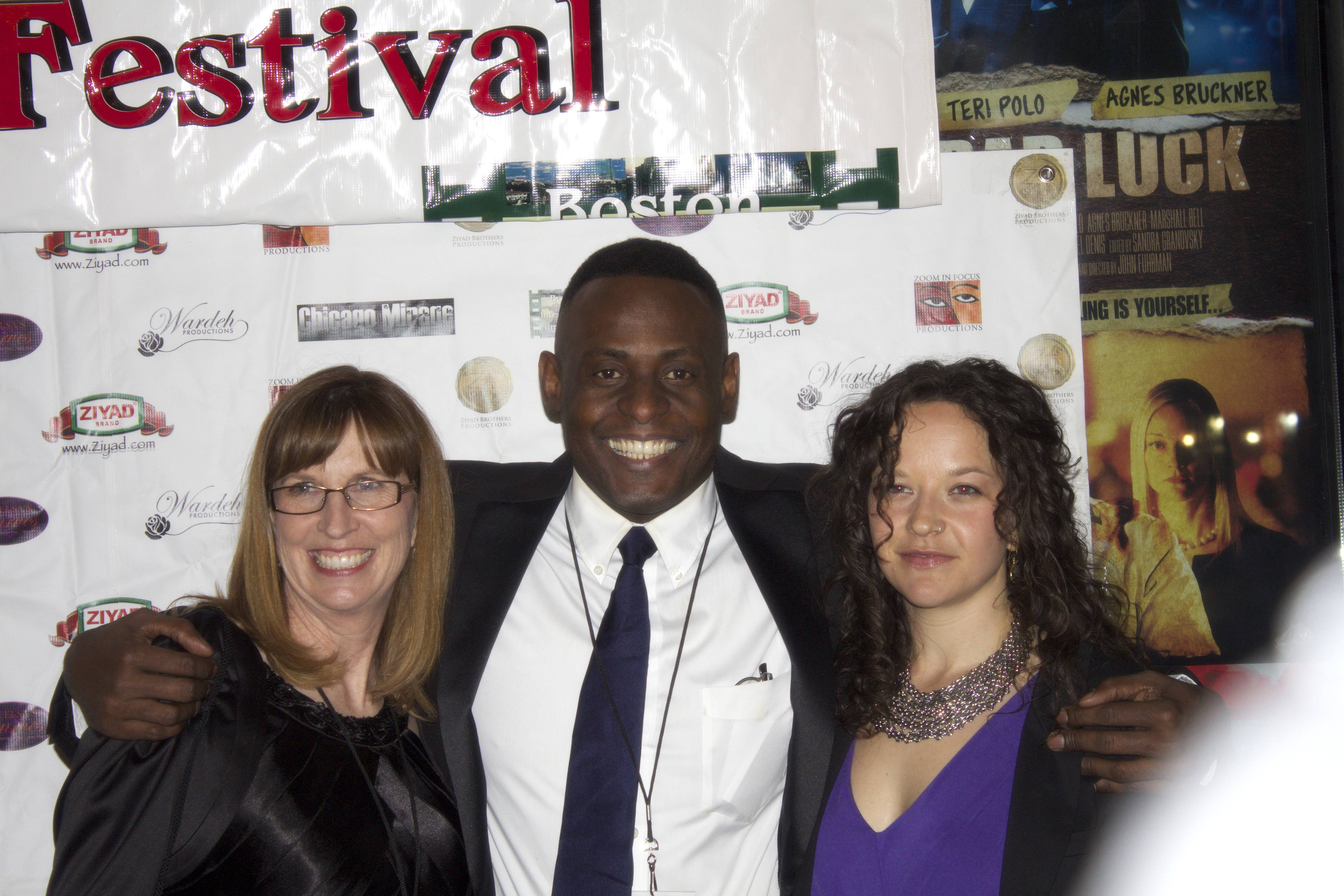 Marian, Patrick and Kate at the world Premiere of Against The Jab