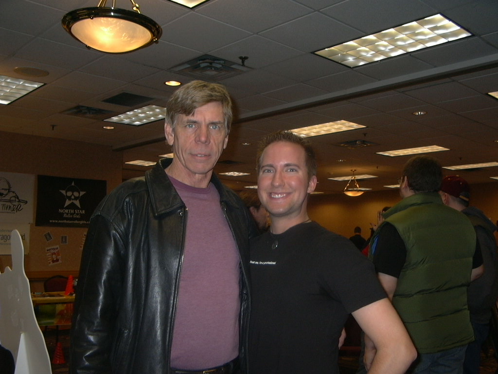 With actor Tom Morga at the Crypticon Horror Convention. November 2008.