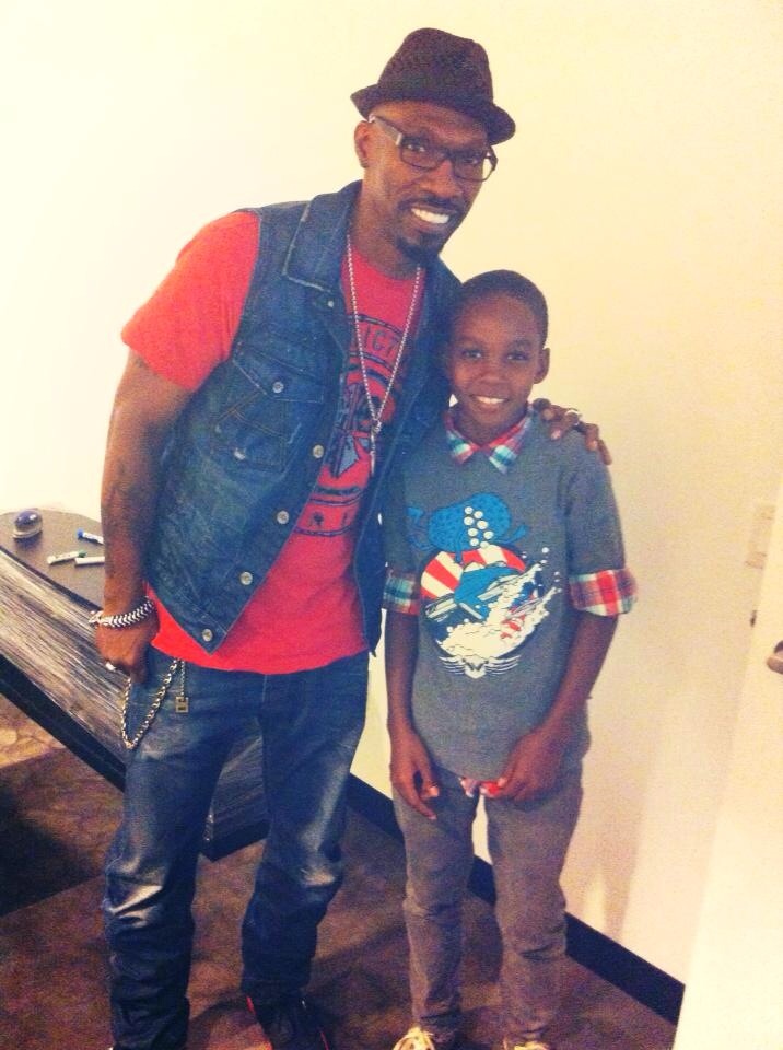 Jordan and Charlie Murphy shooting the Charlie Murphy show