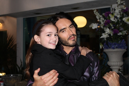 Ciara Bravo working with Russell Brand.