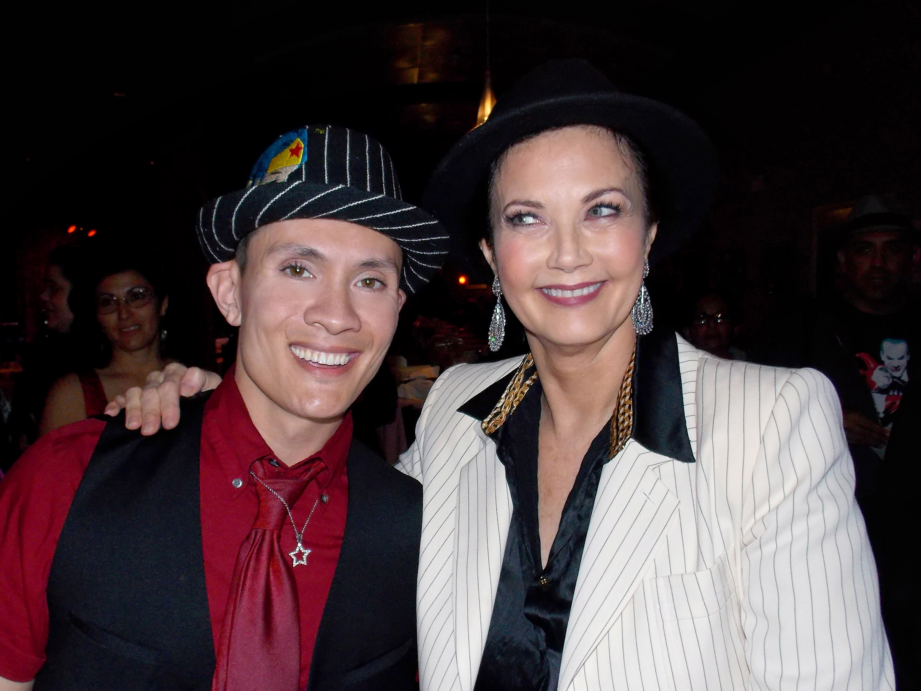 With Lynda Carter at the Catalina Club Los Angeles, Ca
