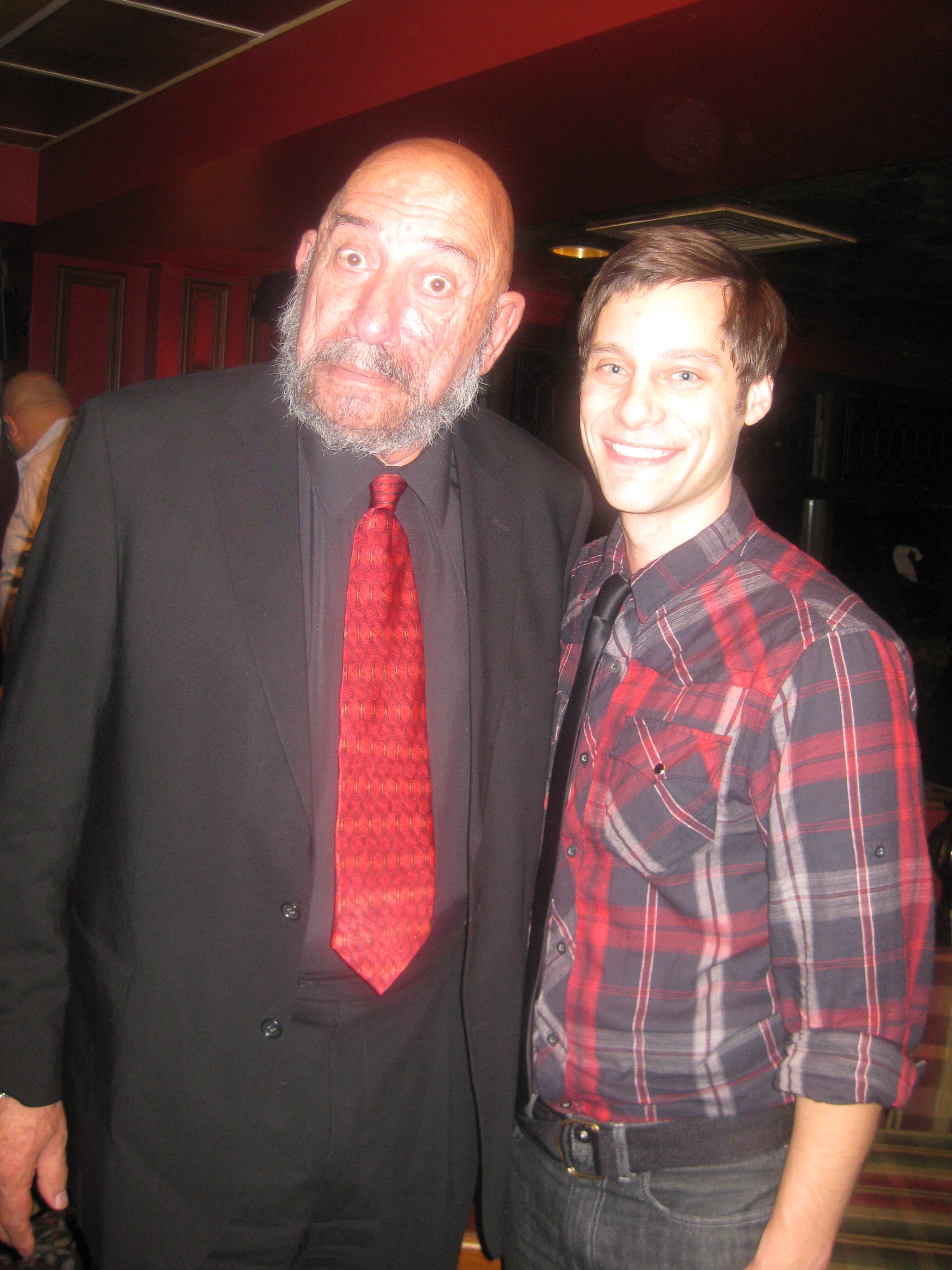 Mimesis Premiere after party David J Gries with Sid Haig