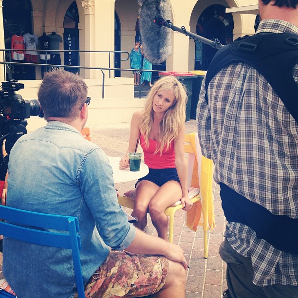 On the set of BEACH BUM