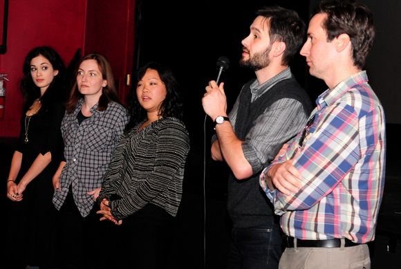 Justine Cotsonas, Christina Mengert, Jee Young Han, Joseph Muszynski, and Peter Hutchings at the Rhymes With Banana Q&A Session at the 2012 Woodstock Film Festival