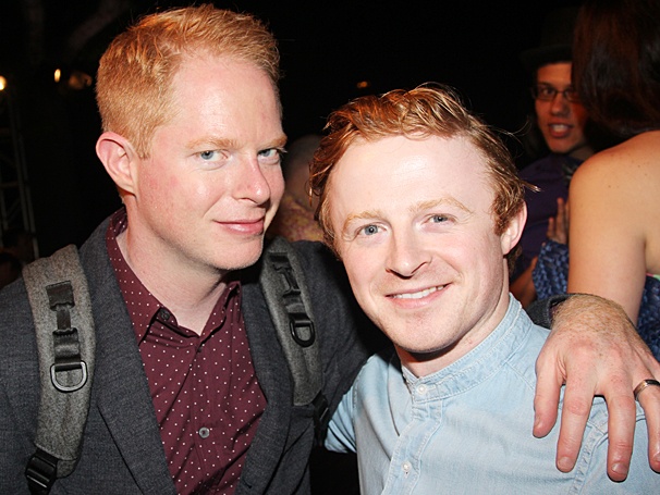 Conor MacNeill and Jesse Tyler Ferguson attend the after party for the 40th Birthday of A Chorus Line Under the Stars at the 2014 Public Theater Gala at Central Park's Delacorte Theater on June 23, 2014 New York City.
