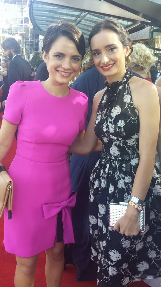 With Jessica Torvey on the red carpet at AACTA Awards Sydney Jan 2014