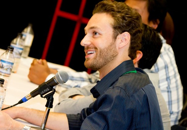 Ross Marquand speaks on a panel at the 2011 Indie Spirit Film Festival.
