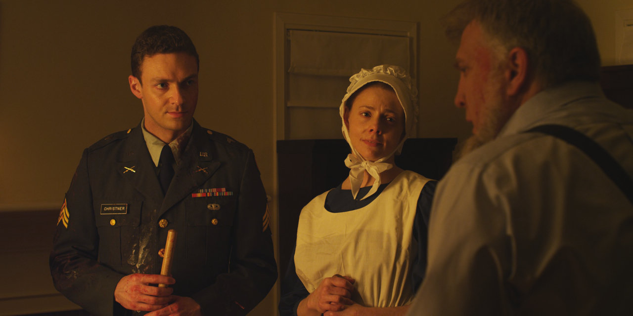 Daniel Roebuck, Liesel Kopp and Ross Marquand in The Congregation (2011)