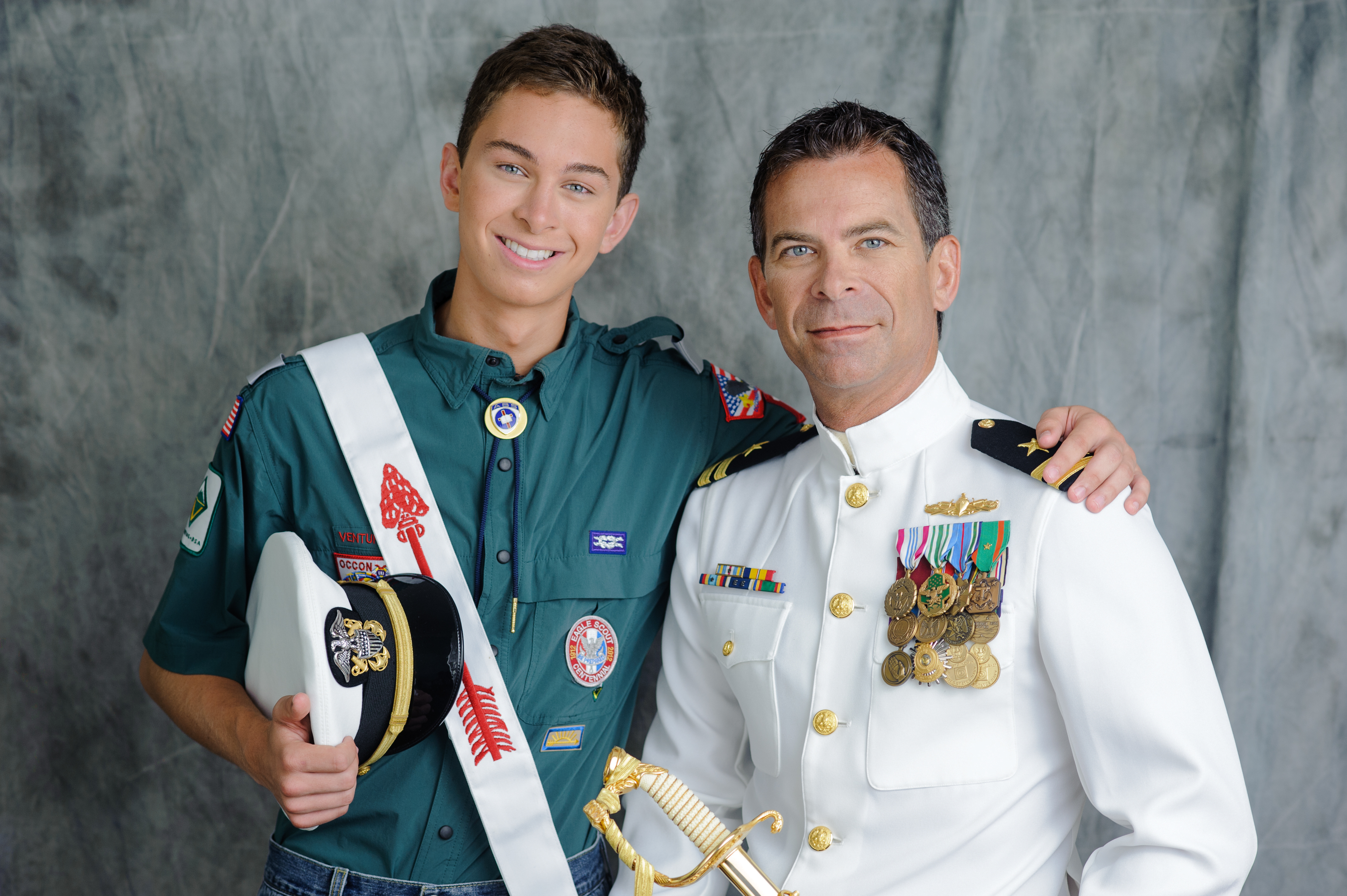 Eagle Scout with his dad LT. Martin