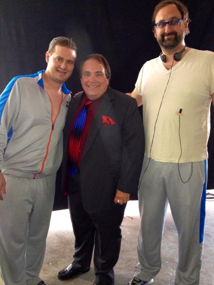 On set with Tim and Eric Wjile filming Tim and Eric's bedtime stories