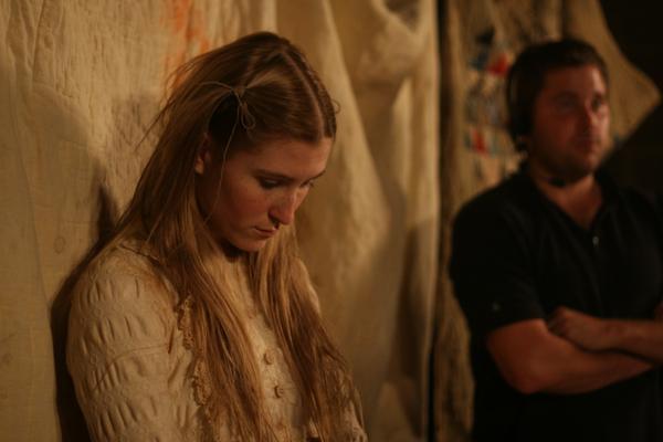 Gabrielle Stone as Florence on the set of 