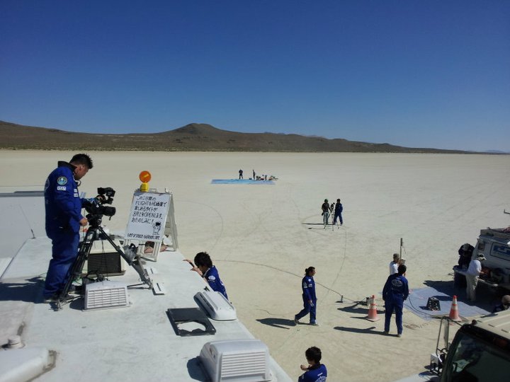Black Rock Desert in Nevada shooting the Samsung Galaxy Space Balloon Project.