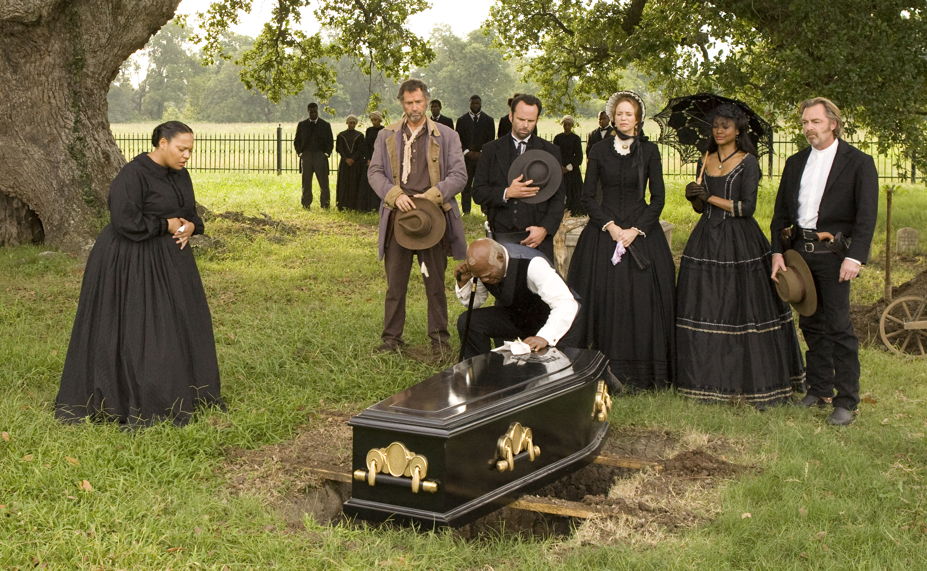 Calvin's funeral. Django Unchained
