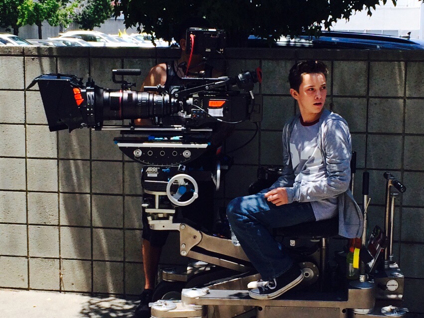 Griffin on the set of 