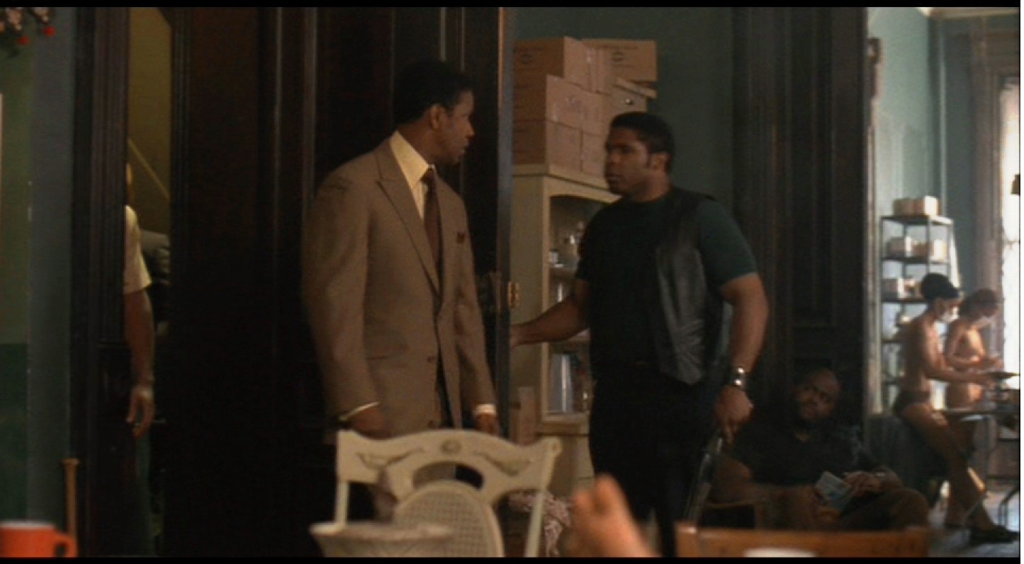 still of Denzel Washington & Kelvin Hale in American Gangster.