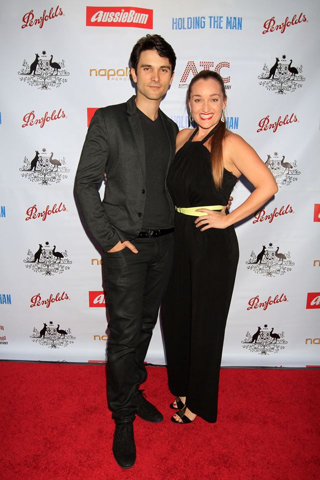 LOS ANGELES, CA - MAY 10: Actors James Monarski and Laura Pike attend opening night of the Australian Theatre Company's first production of 'Holding The Man'