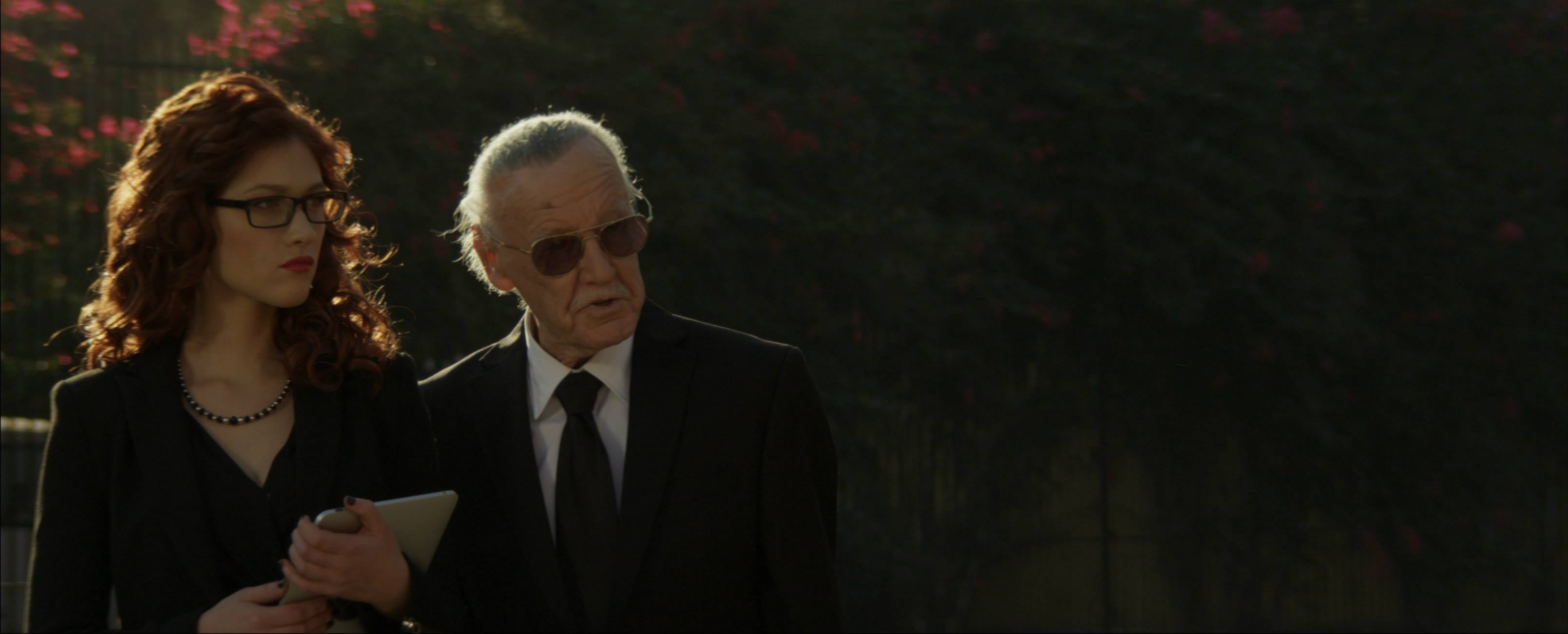 Nicole Fox and Stan Lee for Dr Pepper and The Avengers
