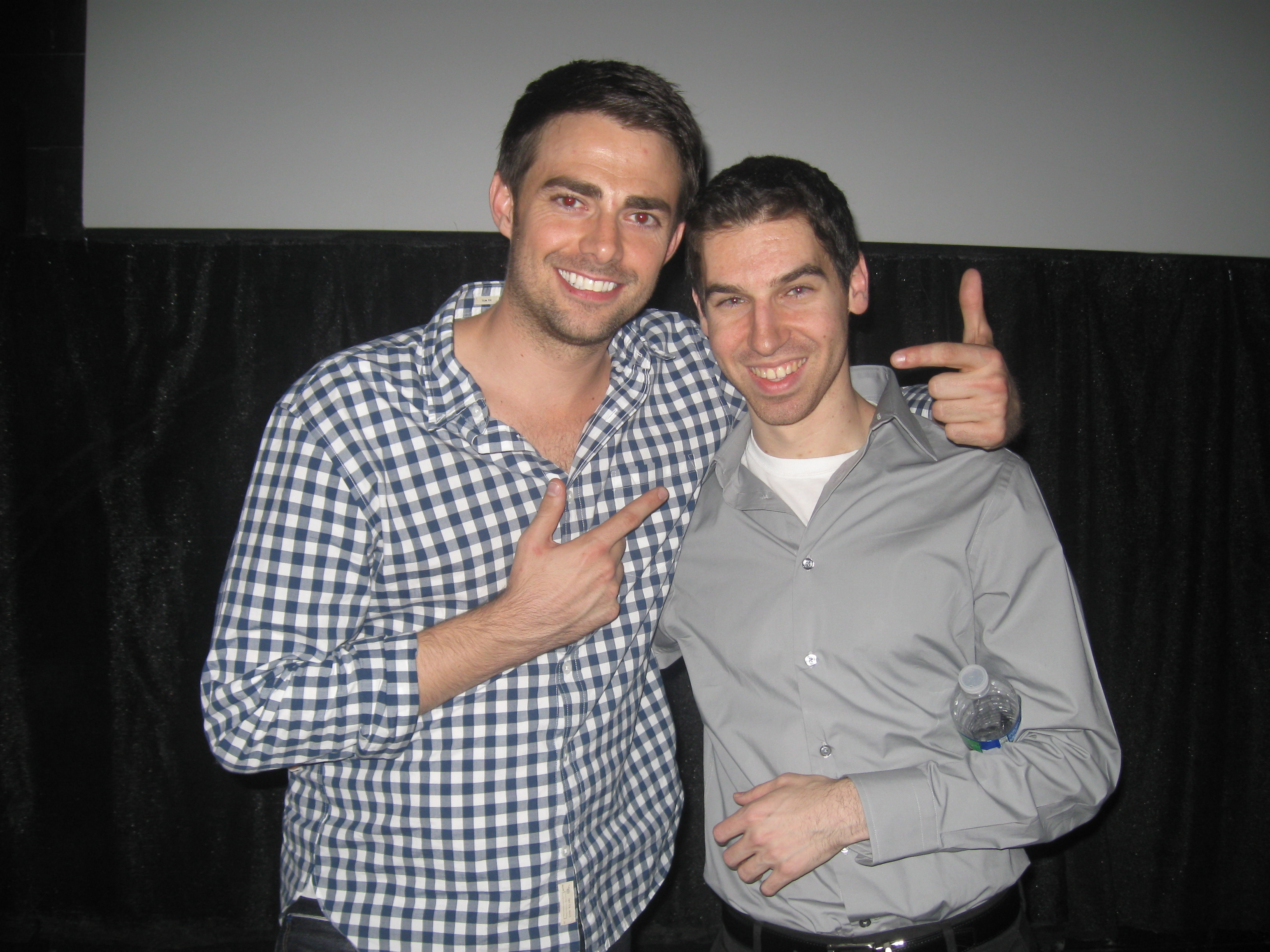 Michael Matteo Rossi with Jonathan Bennett at the cast screening of Misogynist.