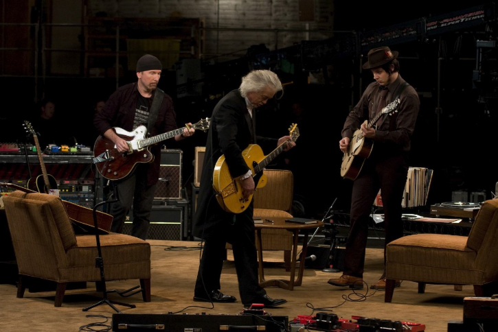 Still of Jimmy Page, The Edge and Jack White in It Might Get Loud (2008)