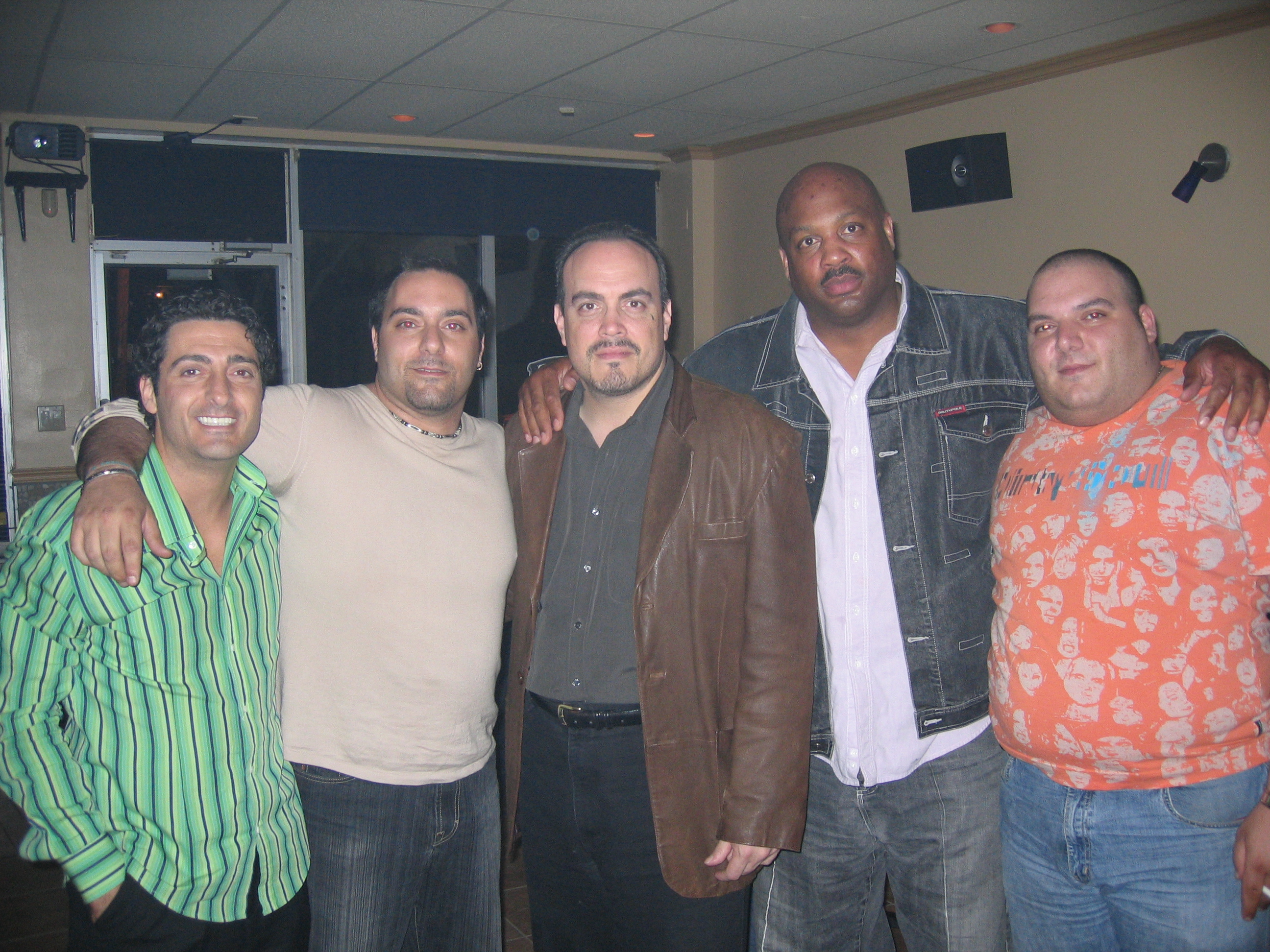 night out with : Dino Valiotis, David Zayas, Alvin Powell, and brother Mark; 